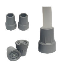 Crutch Elbow - Rubber Tip 19mm Grey